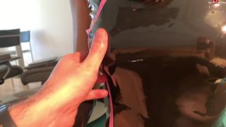 online xxx clip 37 Latex Handjob with Huge Cumshot, princess bella femdom on cumshot -5