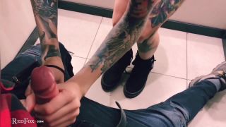 Red FoxBabe Suck Cock Lover In The Shop Cum In Mouth-0