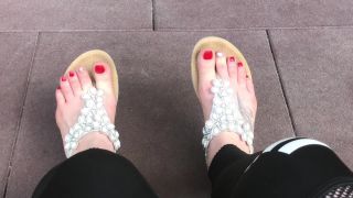 online xxx clip 47 ebony feet fetish The Goldy Rush – Sandals Teasing Outdoor With Red Toenails & Toes Wiggling – Mistress Misha Goldy – Russianbeauty, jerkoff instructions on fetish porn-1