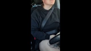 Driving Stroking my strap on while driving in public-1