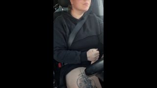 Driving Stroking my strap on while driving in public-2