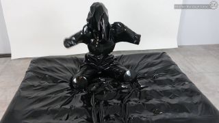 porn video 46 Hinako House Of Bondage New Rubber Doggy Suit Escape Challeng, latex gloves fetish on fetish porn -7