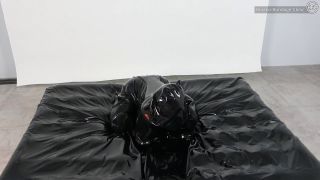 porn video 46 Hinako House Of Bondage New Rubber Doggy Suit Escape Challeng, latex gloves fetish on fetish porn -8