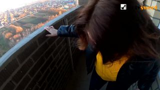 [Amateur] Blowjob on the balcony of the 20th floor. Nice view and a lot of sperm)-9