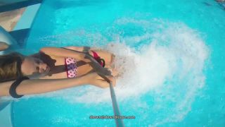 Underwater nipple slip after the water  slide-0