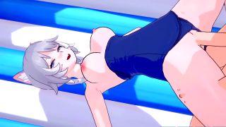 Wet Waifus - Cipher makes her Pussy Wet with Beach Fucking - Honkai Star Rail-7