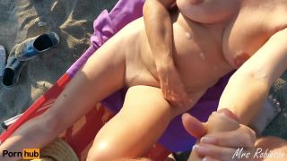 Exposed Cumshot At Public Beach On Busty Stepmom With Cum Everywhere 1080p-6