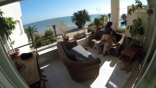 [Amateur] Stealth sex on beach balcony while people walk nearby-2