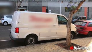 Onlyfans - Risky Public Sex In a Moving Van Ends With Cumshot On Her Tits My Sweet Apple - Oral-7