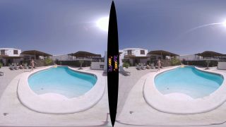 Tattooed & Topless In The Pool (VR Striptease-0