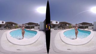 Tattooed & Topless In The Pool (VR Striptease-9