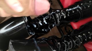 Cum On Boots, FootJob POV, Latex-6