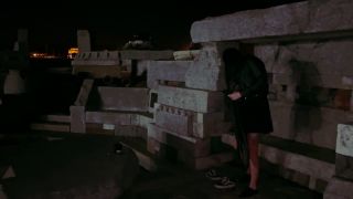 Late Night POV Teens Can'T Resist To Fuck On A Public Bench On Their Wa.-9