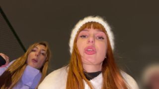 PETITE PRINCESS FEMDOM: "AMATEUR PUBLIC POV FOURSOME SPITTING HUMILIATION IN WINTER" (1080 HD) (2025)-4