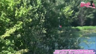Deutsch Horny German redhead fucks at the lake and swallows cum-5