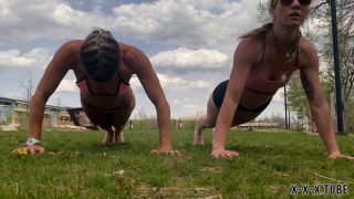  Lora Cross  fetish Lora Cross Lora And Madison Public Pushup Challenge-3