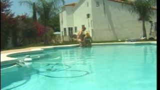 online adult clip 12 femdom slave humiliation cumshot | Blonde Slut Gets Fucked Poolside | cum in mouth-4