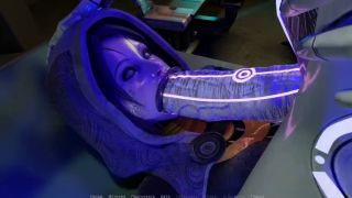 Hentai AI robot malfunctioned and accidentally fucked Lara Croft in the mouth, filling her throat with sper-3