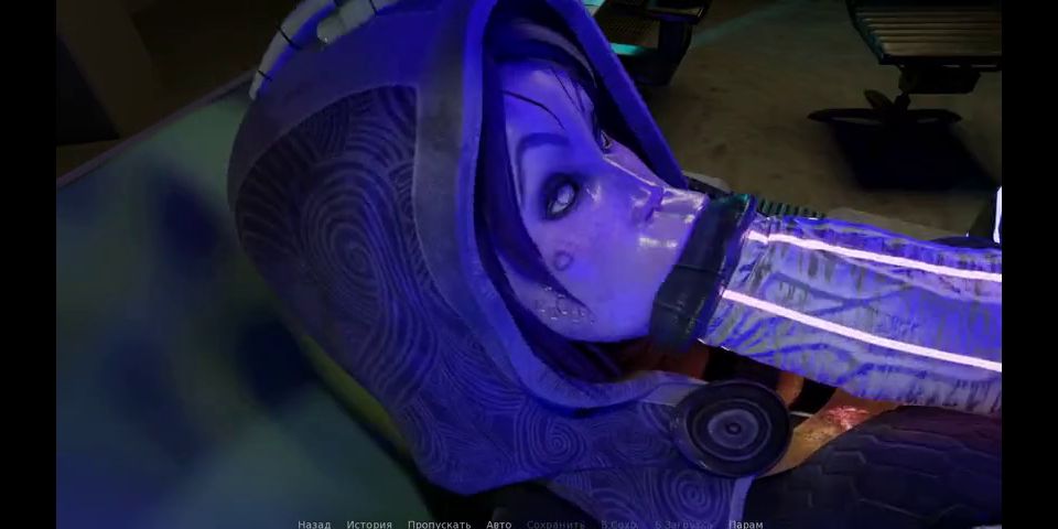 Hentai AI robot malfunctioned and accidentally fucked Lara Croft in the mouth, filling her throat with sper