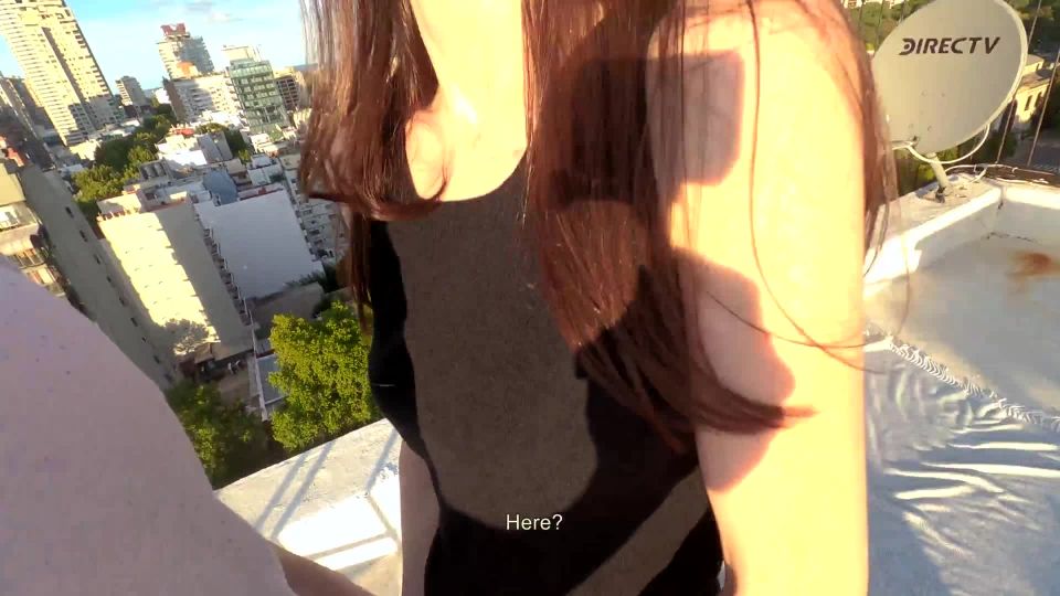 Outdoor Public Sex On The Roof  Anyone Could See Us  Hot Amateur 1080p