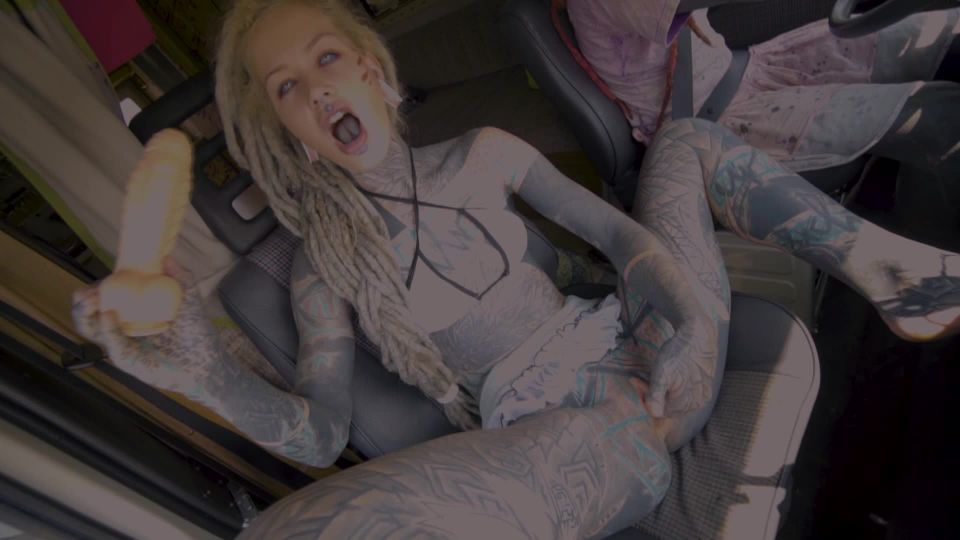 Car drive dildo pussy play SOLO – Anuskatzz!!!