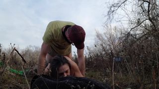 Cute outside blowjob and sex turns rough when pixie gets a spanking-4