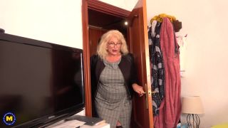 Senora Fina  Curvy big breasted mature Senora Fina loves her toy boy meat-0