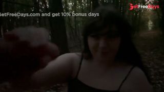 [GetFreeDays.com] Submissive BBW gives blowjob in the forest Sex Leak July 2023-7