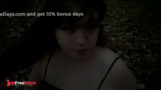 [GetFreeDays.com] Submissive BBW gives blowjob in the forest Sex Leak July 2023-9