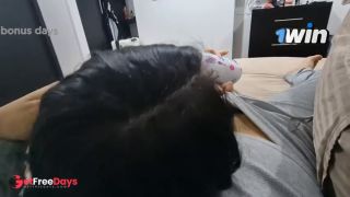 Movie night with my best friend and her stepbrothers ends in an orgy and cum in my pussy-1