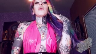 Sissy Brainwash AMSR Whisper Latex Femdom Rainbow Hair Tattooed Mistres-4