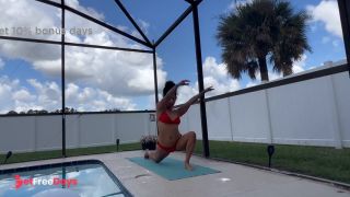 [GetFreeDays.com] Yoga instructor stretching by the pool Porn Leak June 2023-9