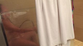 Caught wife masturbating with jet water in the shower-9