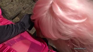 Dirty Trans Dolls – Pink sissy strap - on slut part 2 - Stockings-0