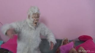 Rikki Six Fucks A Costumed Behemoth And His Fur Tickles Her Clit Tickling!-0