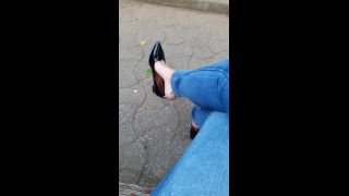 xxx video 21 lolitafeet 21-08-2018 Outdoor dangling – Black flats – 6 min | feet | feet porn nylon foot fetish-3