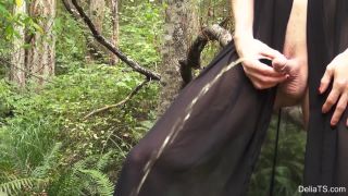 online porn clip 23 Delia TS – Black Dress Outside In the Woods | shemales | shemale porn -0