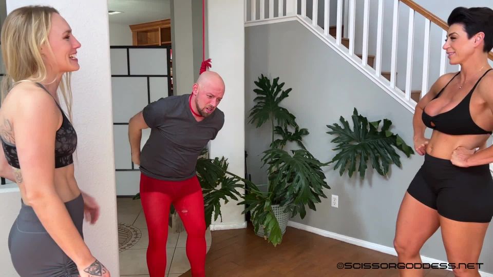 free adult clip 20 Scissorgoddess — Noose Ball Busting - cock and ball crush - fetish porn office femdom