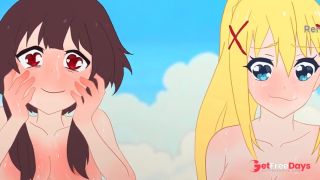 [GetFreeDays.com] Konosyba Girls with penises staged a train orgy Aqua casts penises on Megumin and Darkness  Sex Film March 2023-1