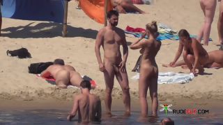 Astounding young nudists rub each other's  bods-1