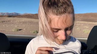 Eva Elfie - Public Teen Sex in the Convertible Car on a way to Las Vegas [1080p] - Teen-1