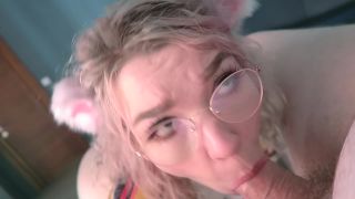 Nerdy Glasses Kitty Neko Sloppy And Swallow Daddy-1