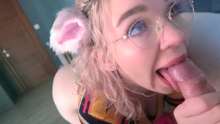 Nerdy Glasses Kitty Neko Sloppy And Swallow Daddy-2