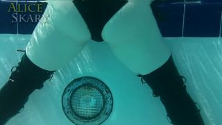 online video 43 AliceSkary - Underwater & Poolside Thigh High Boots | black | high heels porn seka black sex-5