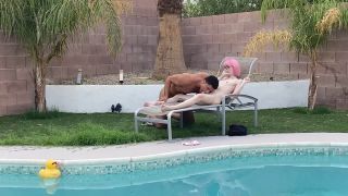 online xxx clip 36 porno v anal Andre Stone - Pink Hair Trans Girl Claire Gemini Sucks Cock by the Pool (17-12-2022) [HD, 720p], shemale on hardcore porn-3