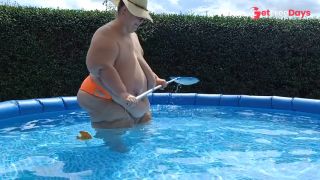 [GetFreeDays.com] SSBBW with giant natural boobs topless pool cleaning - by Viola Tittenfee Adult Stream July 2023-3