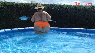 [GetFreeDays.com] SSBBW with giant natural boobs topless pool cleaning - by Viola Tittenfee Adult Stream July 2023-5