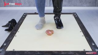 Leather Boots Bootjob Sockjob Footjob  CBT in Cockbox  Era-0