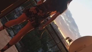 My Wife SexyDreamsUp Dress NO PANTIES # Enjoy the City View SUN SET-0