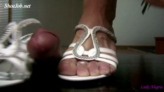 Dominant Shoejob With White Mules – Lady Alegria`s Footfetish!!!-0